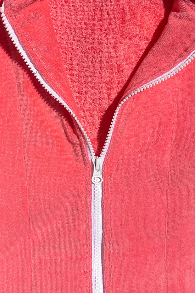 Kids Salty Peach Hooded Towelling Robe 7-11Y