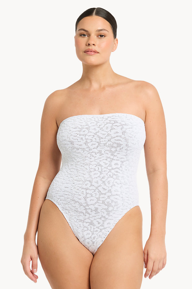 Leopard Fane Bandeau One Piece