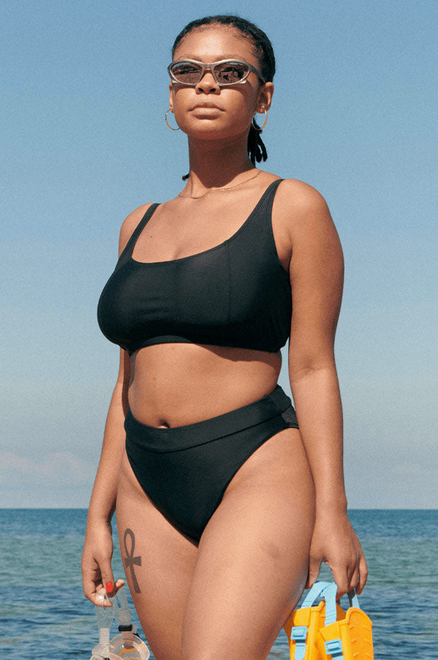 Plain High Leg Brief