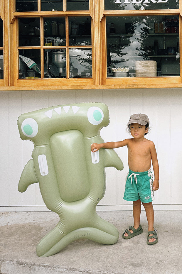 Kids Salty The Shark Lie On Float